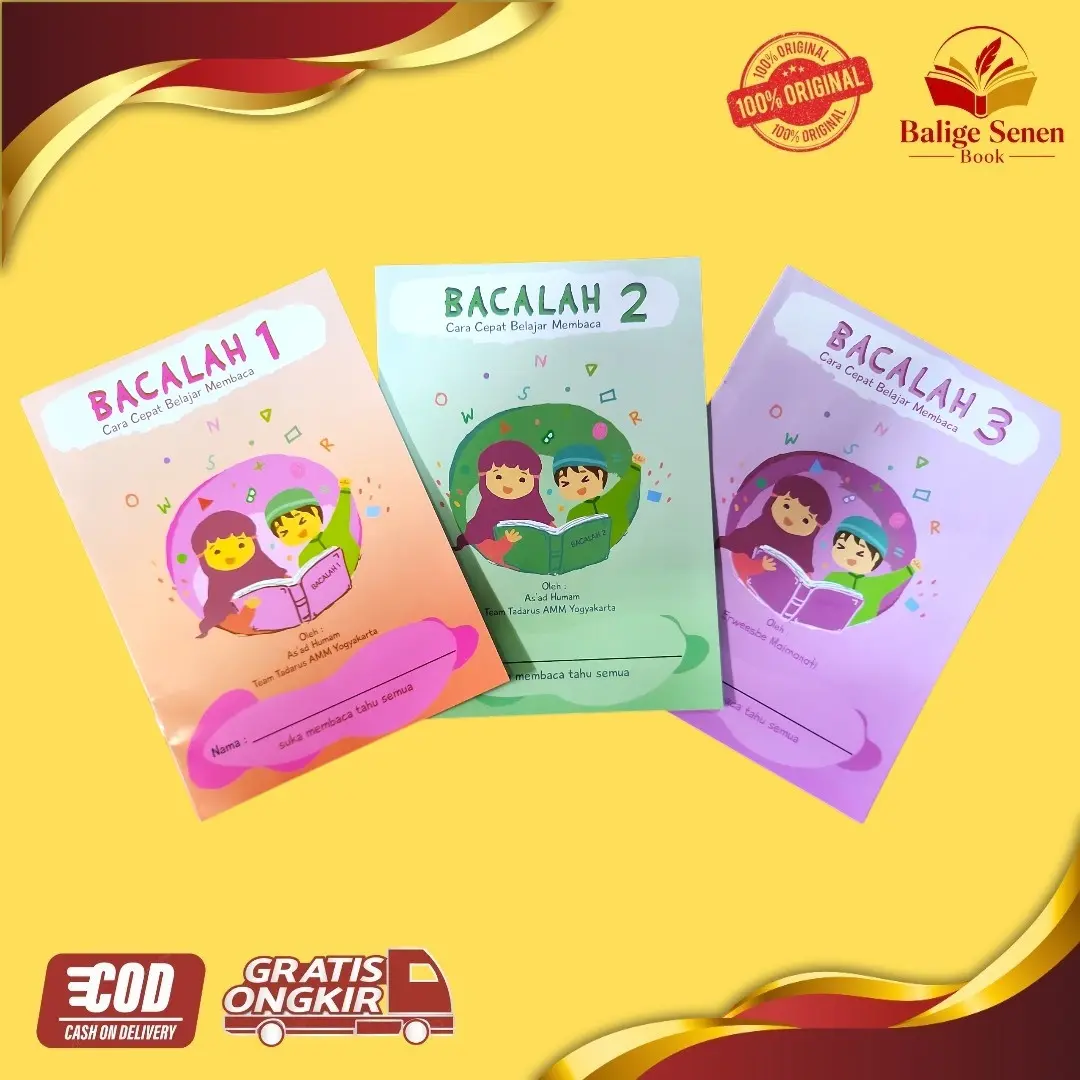 Buku Bacalah 1 2 3 Paket Lengkap - Untuk Anak TK-SD Kelas 1