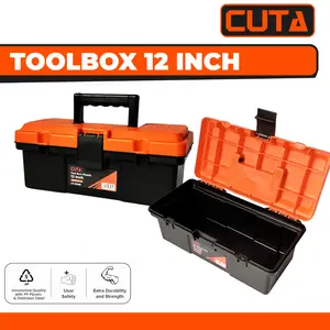 CUTA Tool Box Plastik Kotak Penyimpan Perkakas PP Material Toolbox Mini 12 Inch Tool Box Rumah Home