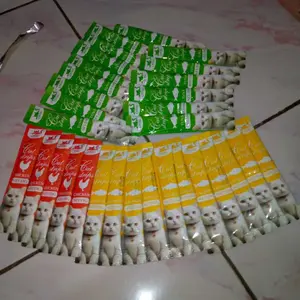 OYISI 10~150pcs Camilan Kucing Premium /Makanan Kucing Basah /  Camilan Kucing Penambah Berat Badan  / Camilan Kucing Basah dengan Tekstur Krim