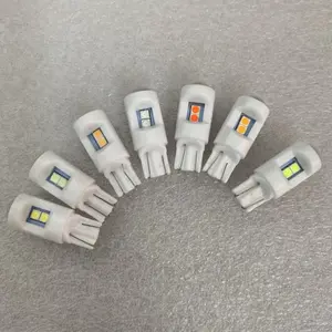 BACA DESKRIPSI Ya —- SEPASANG (2Biji) Lampu Senja T10 12 Volt Nyala Diam 6 Led Mika Putih