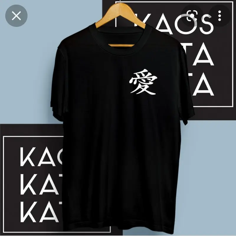 KAOS KANJI JEPANG bahan babyterry good quality//kaos unisex cewek cowok bisa pakai 1