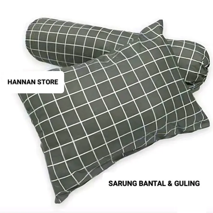 isi 6pcs Sarung Bantal Resleting & Sarung Guling Tali / Urung Bantal & Urung Guling bahan  Kain polymicro tidak pudar 4