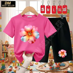 Kaos Anak 1-10 Tahun BUNGA Setelan Kaos Perempuan Fashion Pakaian Sehari Hari Untuk Olahraga Outdoor Tersedia S-M-L-XL-XXL Unisex