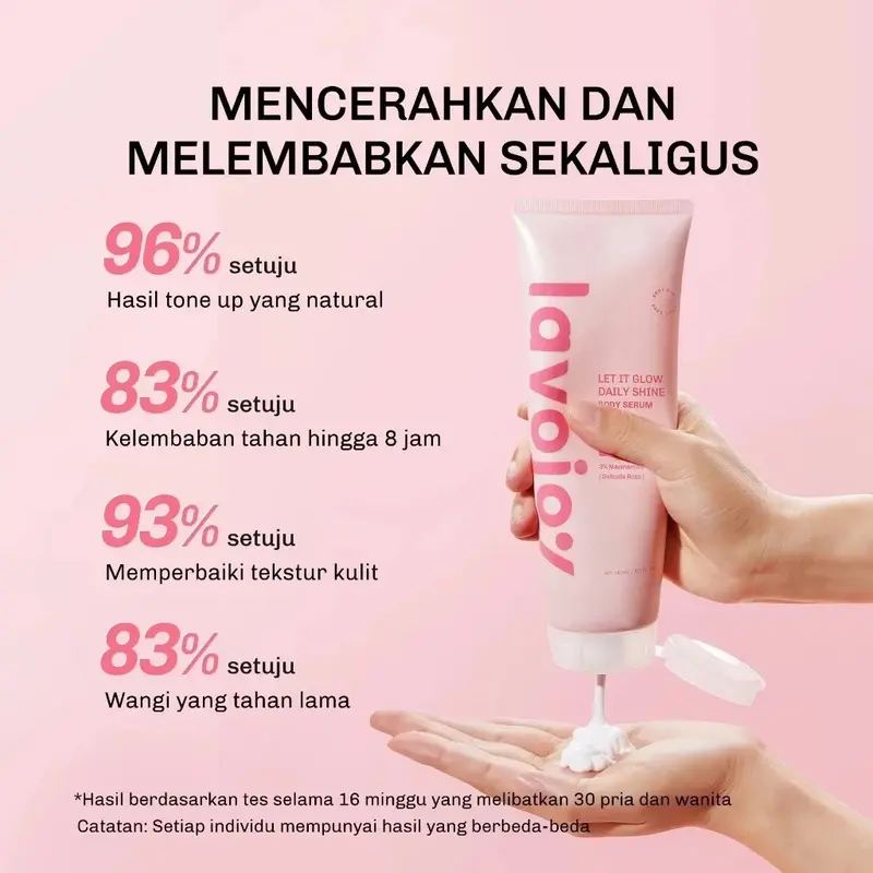 lavojoy Let It Glow Daily Shine Body Serum Instant Tone Up SPF 20 PA++ | Body Lotion SPF untuk Mencerahkan dan Melembabkan 2