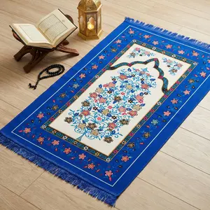 Muka travel ！Sajadah Suede Scuba Premium Ori Export Kualitas Terbaik -Rumbai Tambang Cantik,Dewasa Muka Travel, Muslim Haji Umroh, Hadiah KadoWedding Syukuran Tahlilan Souvenir, Bestseller TerlarisMurah Pasti Bagus