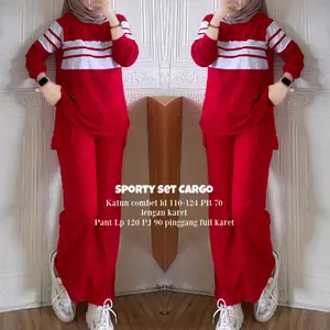 one set merah putih kaos kemerdekaan indonesia kaos merah putih seza /gemilang/mutia Celana Setelan Baju Atasan Wanita