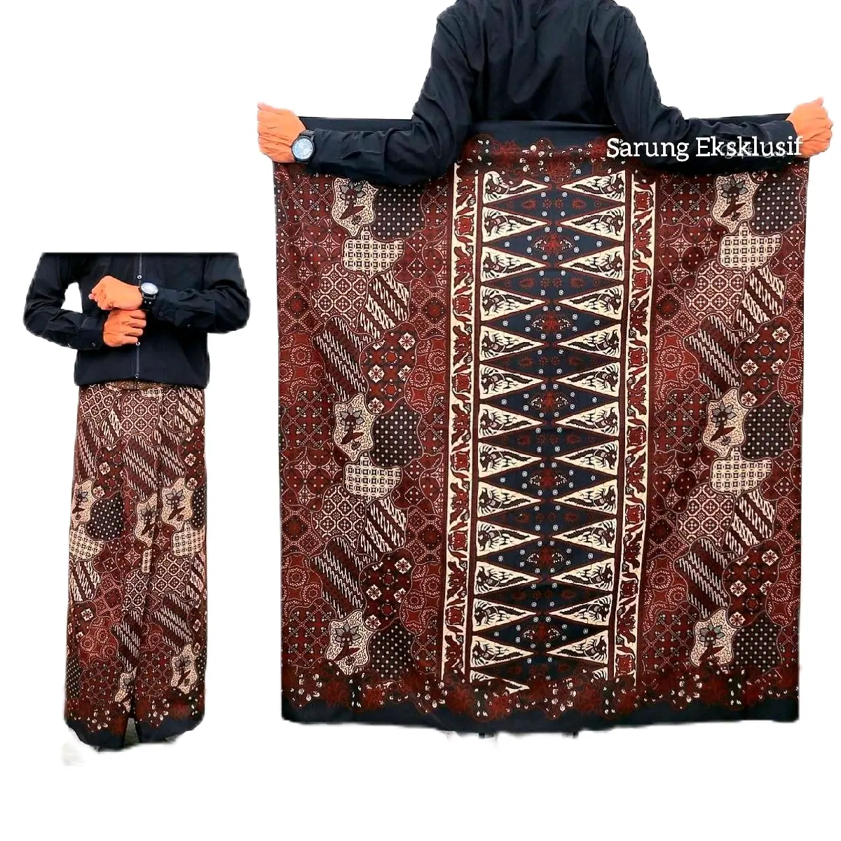 Sarung Batik Pria Dewasa Motif Kekinian Gus Iqdam Series Terbaru, Corak Kombinasi Etnik, Elegan,Nyaman, Lembut, Mewah.