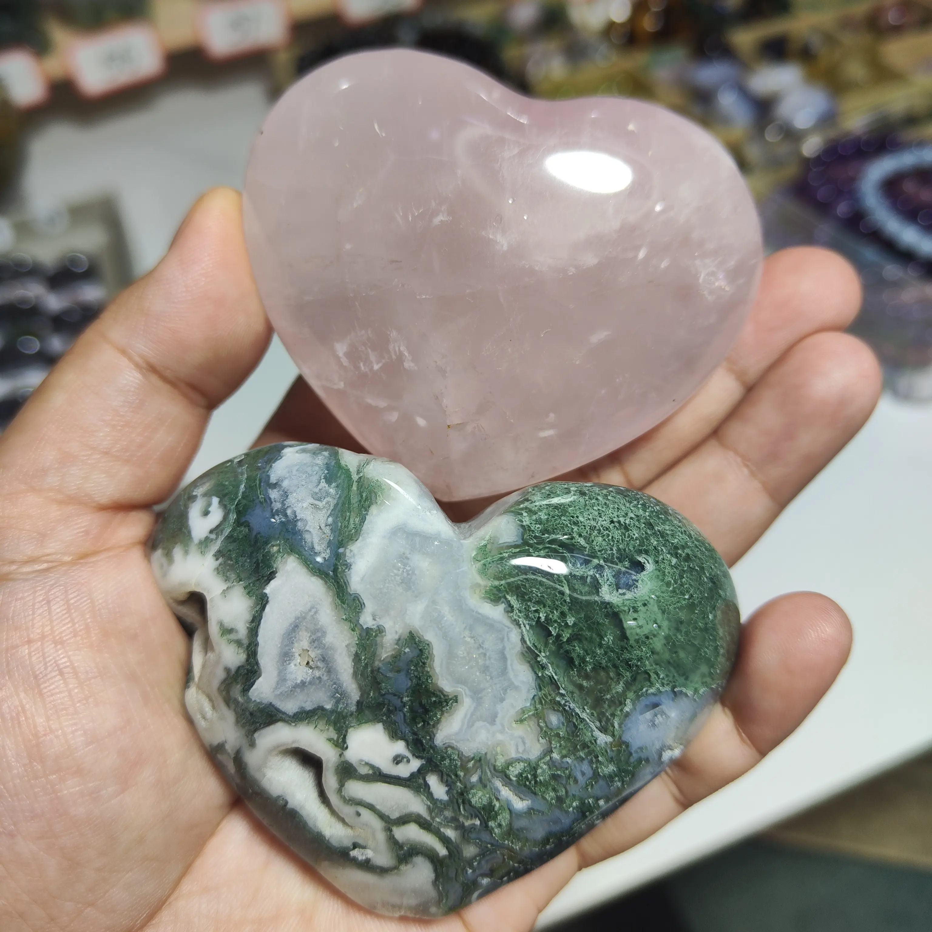 Pick 1 piece item polished crystal for home decoration from the shelf