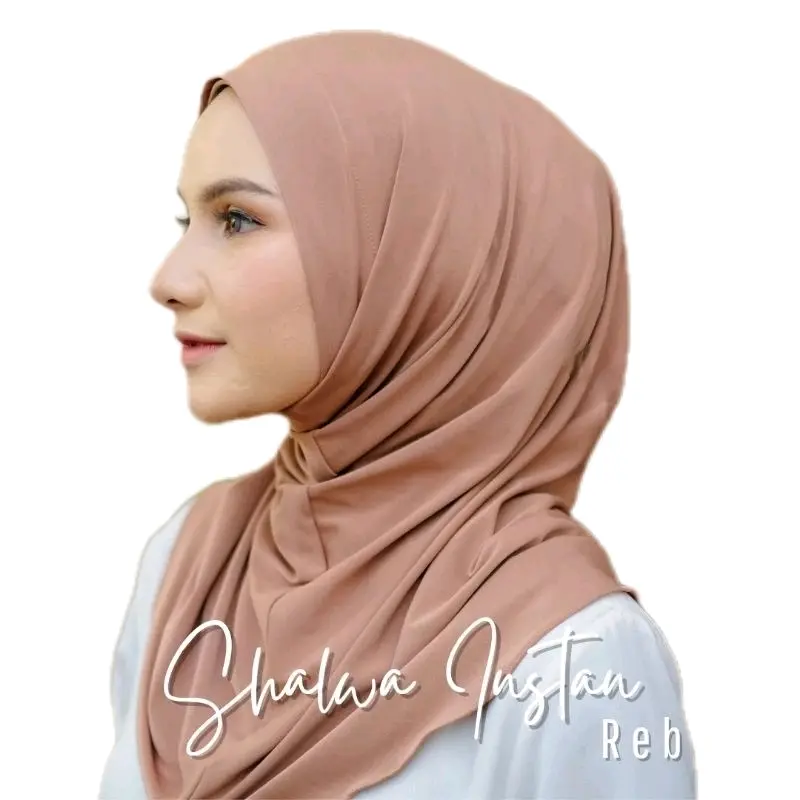 Hijab Jersey Shalwa Instan Soft Pad - Toko Alifsuplier - Muslim Kerudung Bergo Wanita Syari Panjang Nyaman Khimar 0