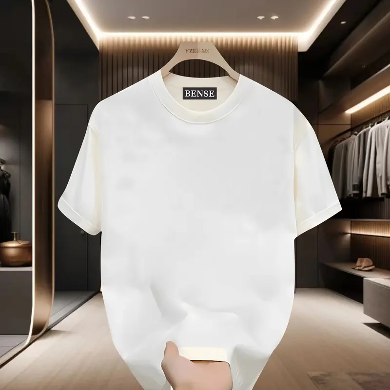 B101 Áo thun nữ cổ tròn tay ngắn, chất vải lụa sữa mềm mại, đa năng, thoải mái, unisex 6