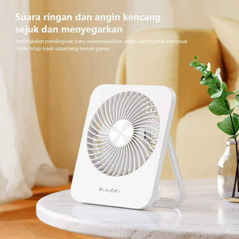 NETPAC Kipas Angin Portable 2 in 1 6000mAh Cute Design Kipas Mini Murah Meja Portabel Original 5