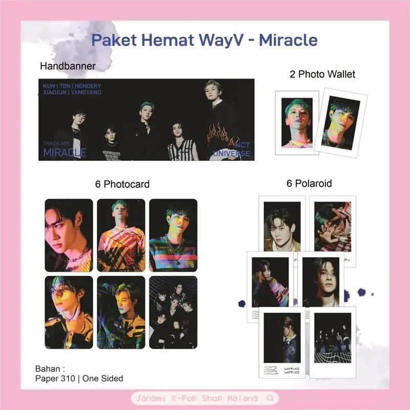 Fankit WayV - Miracle | NCT 2021 Universe | Fankit NCT | Paket NCT | Merchandise NCT | Paket K-pop | NCT Stuff | NCTzen | Photo NCT 0