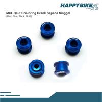 Gambar MXL Baut Sepeda Bolt Chainring Single Crank Isi 5pcs Chain Ring Bicycle - Black dari Happy Bike Kota Administrasi Jakarta Selatan 3 Tokopedia