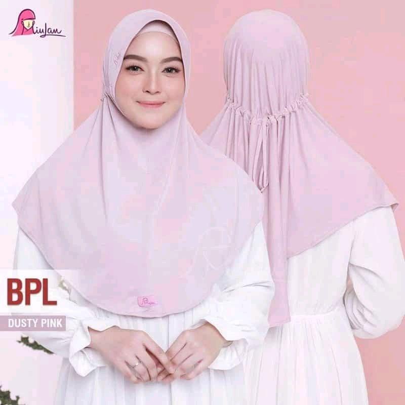 Jilbab BPL Miulan,jilbab instan,jilbab bergo tali serut. Kerudung Wanita Muslim Dewasa Nyaman Panjang Santai 3