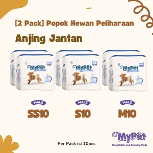 [2 Pack[ OH MY PET Male Popok Anabul Anjing Hewan Peliharaan Jantan Wetness Indicator Odor Control
