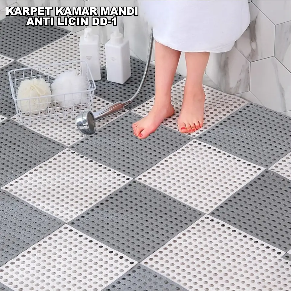 RajaDekor - Karpet Lantai Kamar Mandi Anti Slip Motif Abstrak Bulu Floor Mat Foot Cloth Kamar Mandi DD-1 Bisa Cod