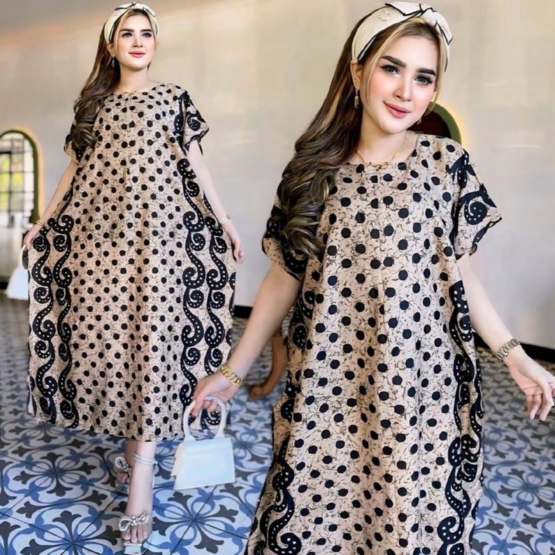 Daster Lowo Jumbo Busui LD 130 Cappucino Series Resleting Depan Daster Rayon Wanita Bumil 2