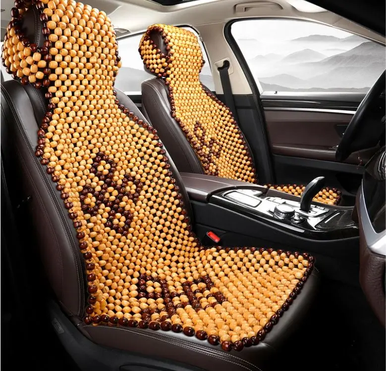 Wooden Beads Car Seat Cover Full Set - Protect Your Car Seat