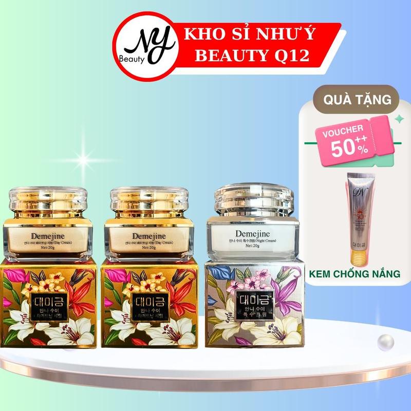 DEMEJINE- Combo Kem DEMEJINE Chăm Sóc Da Làm Đẹp Skincare Tặng Kem Chống Nắng 30g