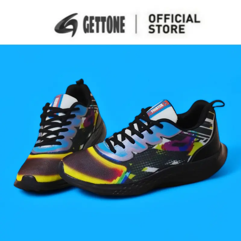 Sepatu Running Sneakers Olahraga Pria Wanita Putih Outdoor Gym Tali/Renda 4