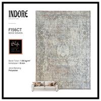 Gambar Karpet Lantai Minimalis Vintage Abstrak Modern Design Turki Indore F156CT Beige Somon - 120x170 dari Sufi Carpet Kota Administrasi Jakarta Pusat 1 Tokopedia