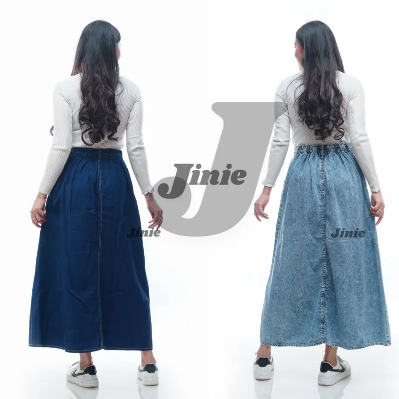 Rok Jeans A-Line Panjang Highwaist Dewasa Standar Sampai Jumbo 5