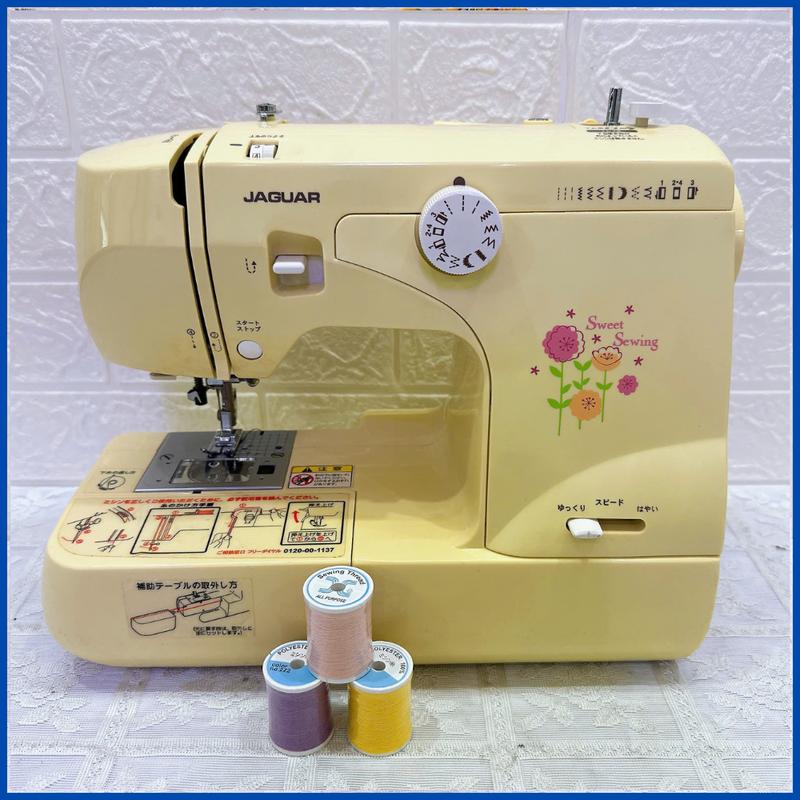 Máy may Jaguar 14 CN cơ bản nhỏ gọn dễ sử dụng, may đường thẳng, zic zắc, thùa khuy và giả vắt sổ máy  may