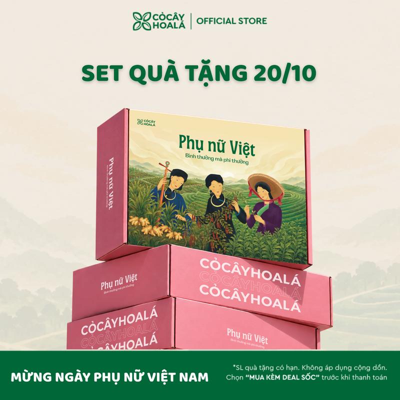 [HỎA TỐC - SET QUÀ 20.10] Set Quà Tặng 20/10 Phụ Nữ Việt – Bộ Chăm Sóc Da, Tóc & Cơ Thể Cỏ Cây Hoa Lá - PHỤ NỮ VIỆT – BÌNH THƯỜNG MÀ PHI THƯỜNG
