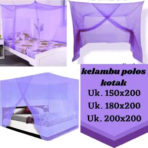 Kelambu Kotak Polos Anti Nyamuk Super Jumbo 200x200 Ukuran 150x200 180x200 200x200