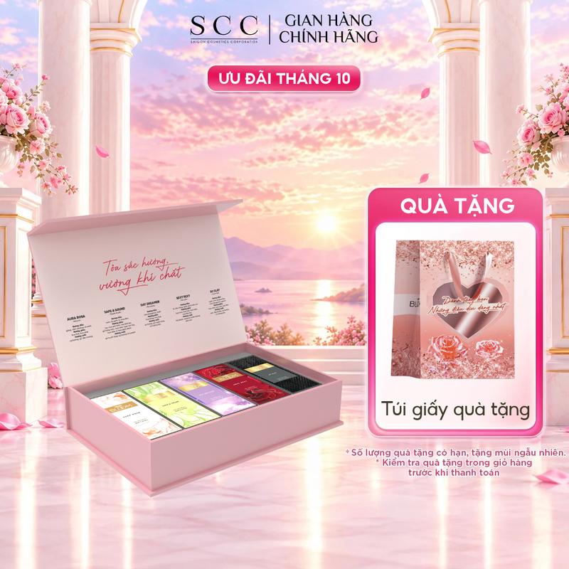 Hộp Quà Set 5 Chai Nước Hoa Nữ Cindy Bloom 10ml/Chai Sang Trọng, Quà Tặng Bạn Gái, Quà Tặng Cô Giáo, Mùi Hương Quyến Rũ, Thanh Lịch, Dịu Dàng, Thời Thượng, Lưu Hương Lâu Đến 8 Giờ Quatangbangai