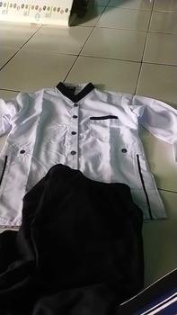 Product Review of Baju koko anak Laki Laki Setelan usia 4-12 Tahun Hitam Muslim Kain Katun Panjang Kancing Celana from f**h 0