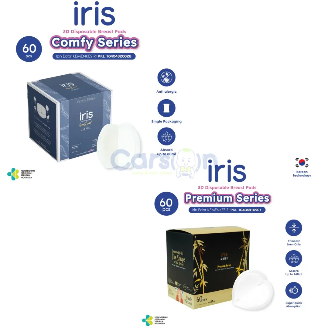 Iris Breast Pad Premium Isi 60 Disposable Breastpad Spectra |Iris Comfy Breastpad