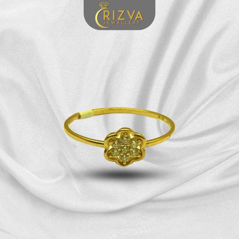 Cincin Solitaire Bunga Var Rizva Jewellry Rose Gold 8K 5