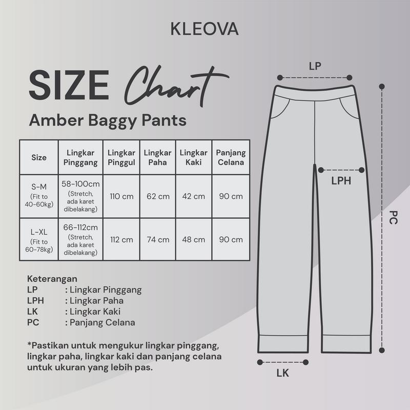 Product Introduction of [BISA COD] - KLEOVA Amber Pants - Celana Baggy Wanita Bahan Tebal dan Jatuh - Celana Dasar Straight Cut Cewek Gendut - Kulot High Waist Premium Jumbo Fit 0