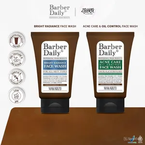 Barber Daily Face Wash Acne Care & Oil Control + Bright Radiance 100mL