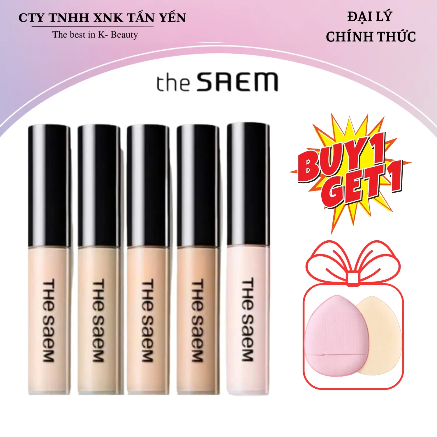Kem Che Khuyết Điểm The Saem Cover Perfection Tip Concealer 6.5g