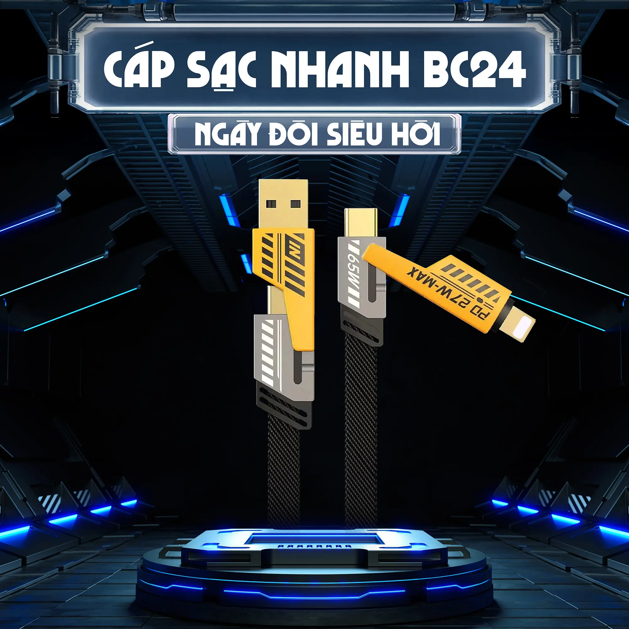 Cáp sạc nhanh Bonne TECHNOLOGIQUE BC24, cáp sạc nhanh điện thoại 4 in 1 by Bonne Technologique, sạc chống gẫy chính hãng bảo hành 12 tháng[phụ kiện, [phụ kiện, sạc điện thoại], phone, kem, sạc điện thoại]