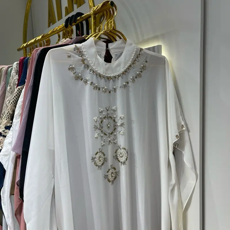 KAFTAN ALESSIA CERUTTY BABY DOLL Fit Ceruty Mewah Muslim Payet Kalong Gamis Wanita Panjang Simple 6
