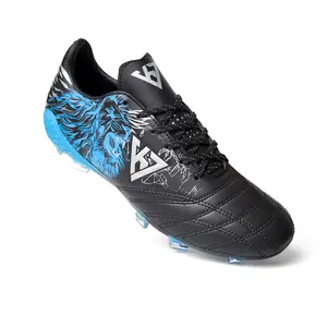 K7 VICTORIOUS - Sepatu Bola 33-44 Lion FG Black Blue - Dewasa dan Anak