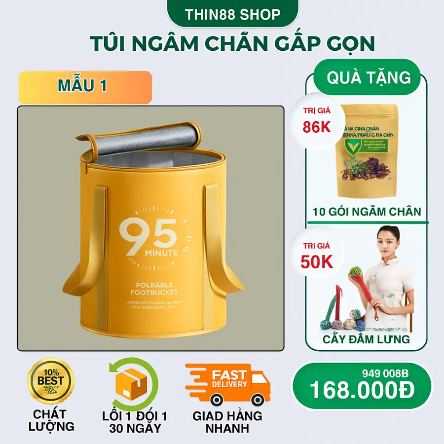 [ MUA LÀ CÓ QUÀ ] TÚI NGÂM CHÂN GIỮ NHIỆT GẤP GỌN