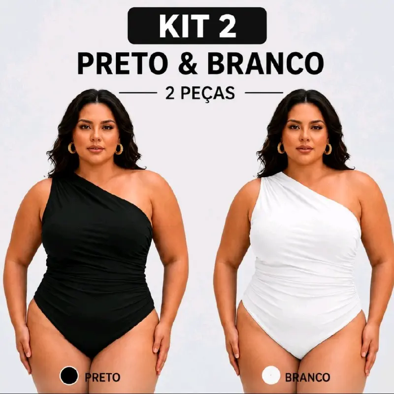 Kit 2 Bodies Femininos Plus Size
