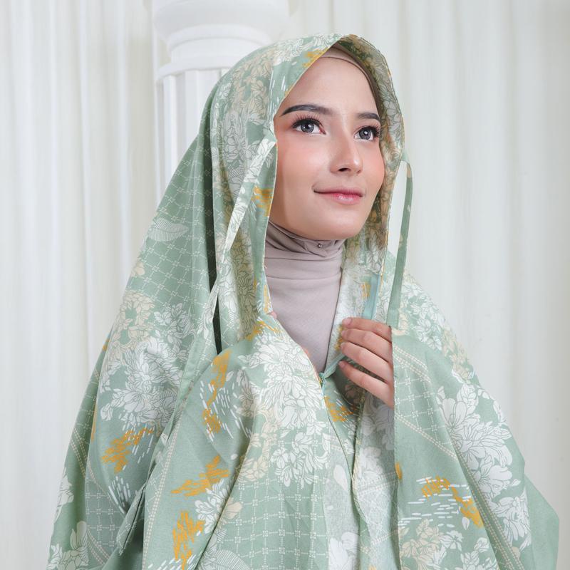 Mukena Travel Dewasa Resleting 2in1 Katun Motif Premium 5