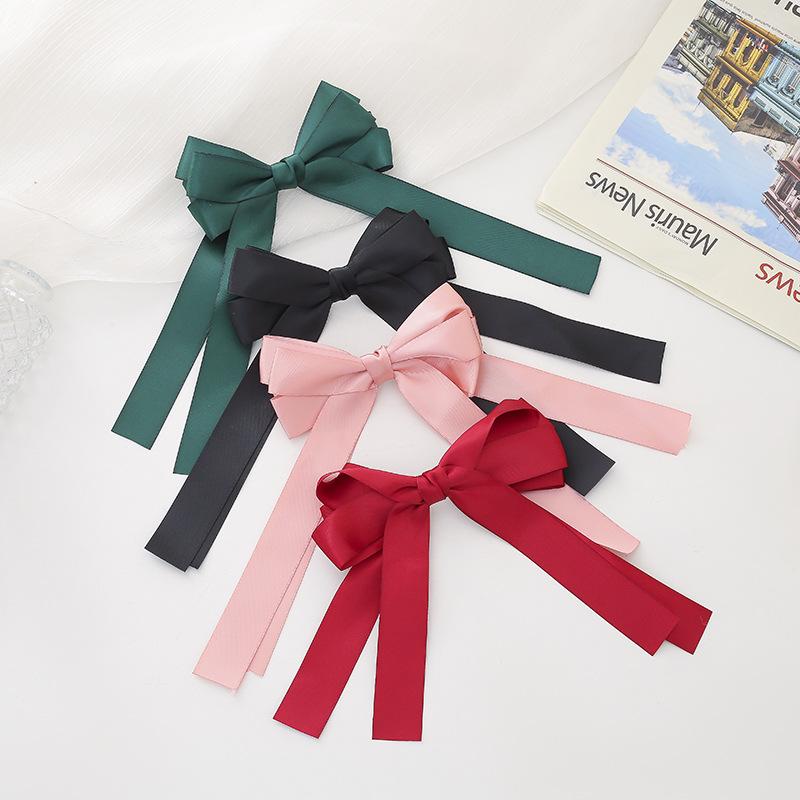 SIGVARDSTORE - Jepit Rambut korea Pita Dasi Kecil Kain Satin Fashion Anak Perempuan & Wanita JPT23 Klip Clips Hairpin 1
