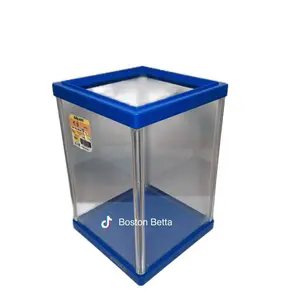 Aquarium Cupang/ Guppy Premium Bahari Ukuran 13 cm x 13 cm