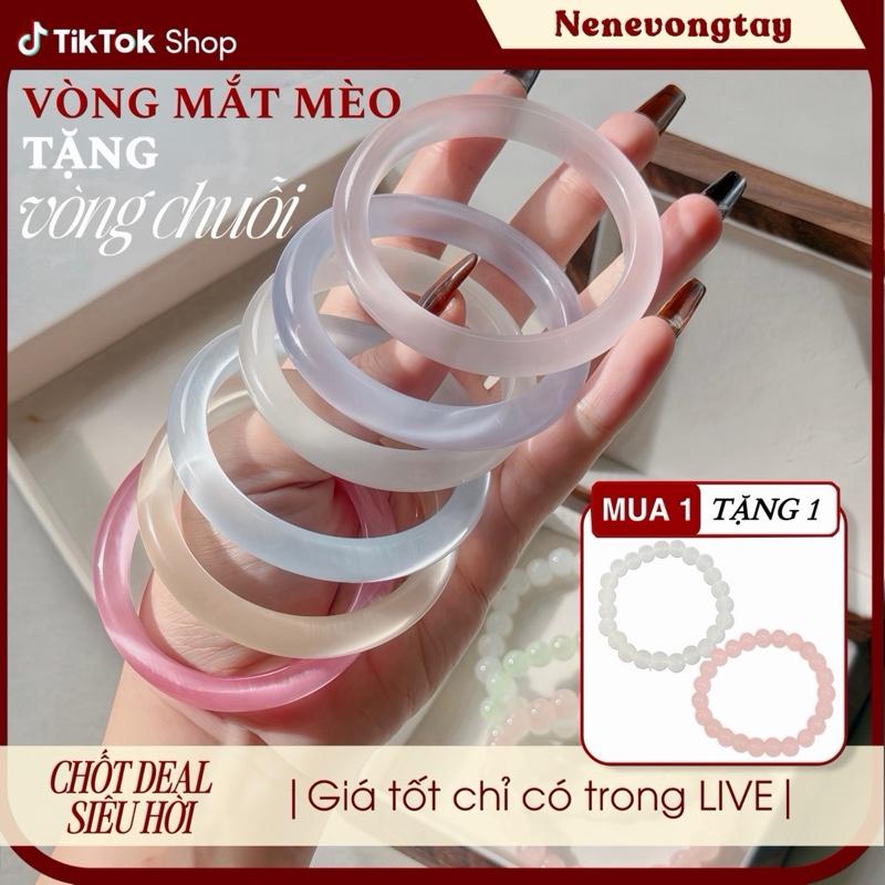   MUA 1 tặng1  Vòng tay mắt mèo x vòng Chuỗi hạt - xinh đẹp dành cho nữ 