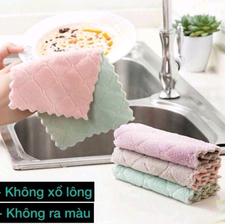 Khăn Lau Bếp 2 Mặt Đa Năng Dày Dặn Thấm Nước - Lau Bát Đĩa, Bàn Ghế , Đồ Dùng , Bếp 3