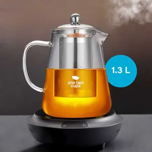 Teko Teh Kaca Saringan Tahan Panas Api Infuser Teapot - TP-760
