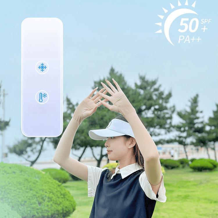 Product Introduction of Skin Tone Invisible Sun Protection Ice Sleeves For Outdoor Cycling Breathable And UV Resistant Sleeves 3