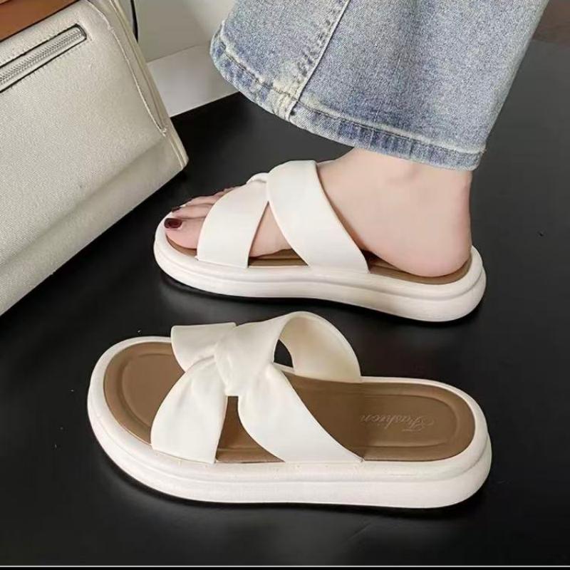 SepretSlideWanitaDesainFrench SoleTebalDenganSensasiMemiiatKotoran CocokUntukLiburanPantai&LookTrendi ShoesSandal