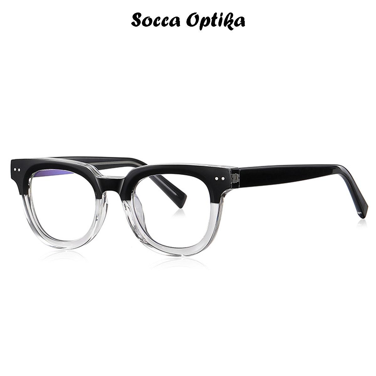 (BELI 1 GRATIS 1)Premium Frame Kacamata Kotak Termurah Kacamata Minus Antiradiasi Lensa Blueray Photocromic Bluecromic Pria&Wanita Glasses Biru Eyewear